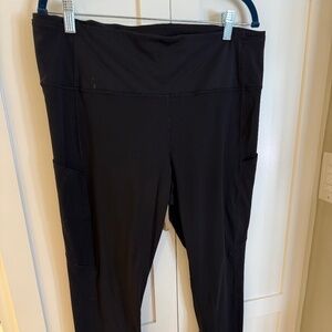 LULU LEMON FAST & FREE HIGH RISE BLACK TIGHT 25" SIZE 16